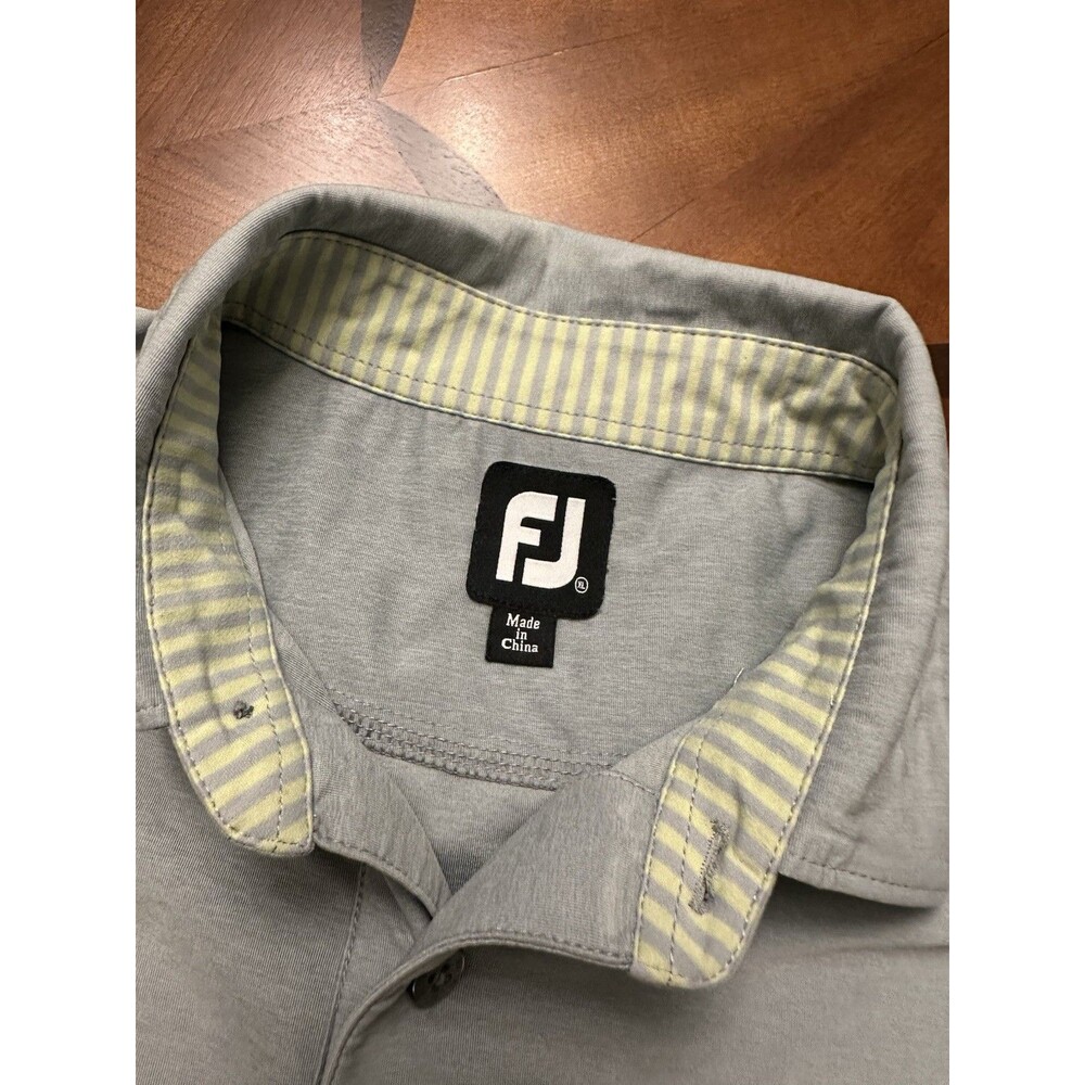 FootJoy FJ Men’s XL Grey Polo Golf Shirt Pro Performance PGA Tour